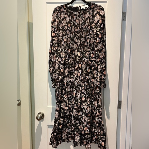 NWOT Witchery 💯 Cotton Shirred Multicoloured Midi Dress - Picture 7 of 9